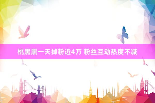 桃黑黑一天掉粉近4万 粉丝互动热度不减