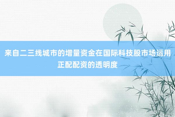 来自二三线城市的增量资金在国际科技股市场运用正配配资的透明度