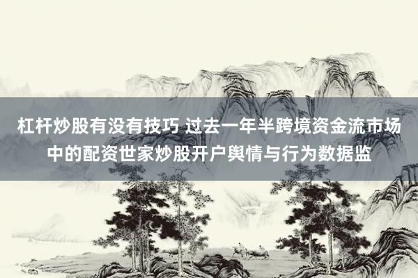 杠杆炒股有没有技巧 过去一年半跨境资金流市场中的配资世家炒股开户舆情与行为数据监