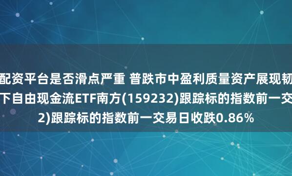 配资平台是否滑点严重 普跌市中盈利质量资产展现韧性，南方基金旗下自由现金流ETF南方(159232)跟踪标的指数前一交易日收跌0.86%